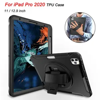 

For iPad Pro 11 Case 2020 3 Layer PC + TPU Shockproof Tablet Protector Stand Back Cover Shell for Apple iPad Pro 12.9 2020 Case