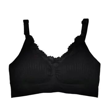 

Nursing Bra Lace Top Open Buckle Feeding Underwear Solid Color Pregnant Women Feeding Bra