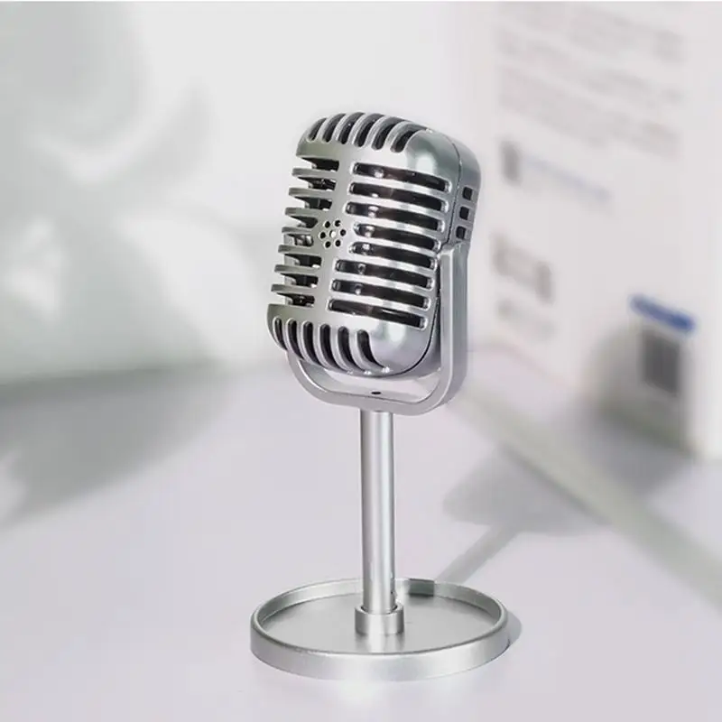 Simulation props microphone Classic Retro Dynamic Vocal vintage microphone Universal Stand for Live Performance Recording wireless headphones with mic Microphones