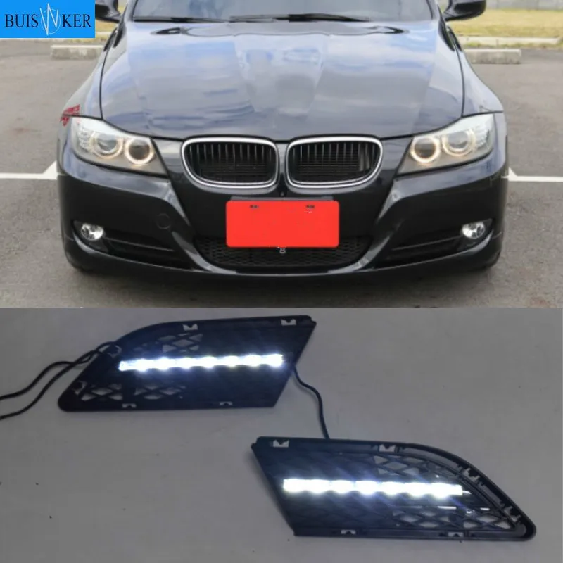 

Автомобильные светодиодные дневные ходовые огни для BMW E90 3 серии 328i 320i 323i 325i 330i 2010 2011 2012, дневные ходовые огни, противотуманные фары, 2 шт.