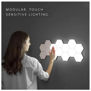

NEW LED DIY Quantum Light Touch Sensitive Sensor Night Lamp Modular Hexagonal LED Magnetic Lights Wall Lamp night light