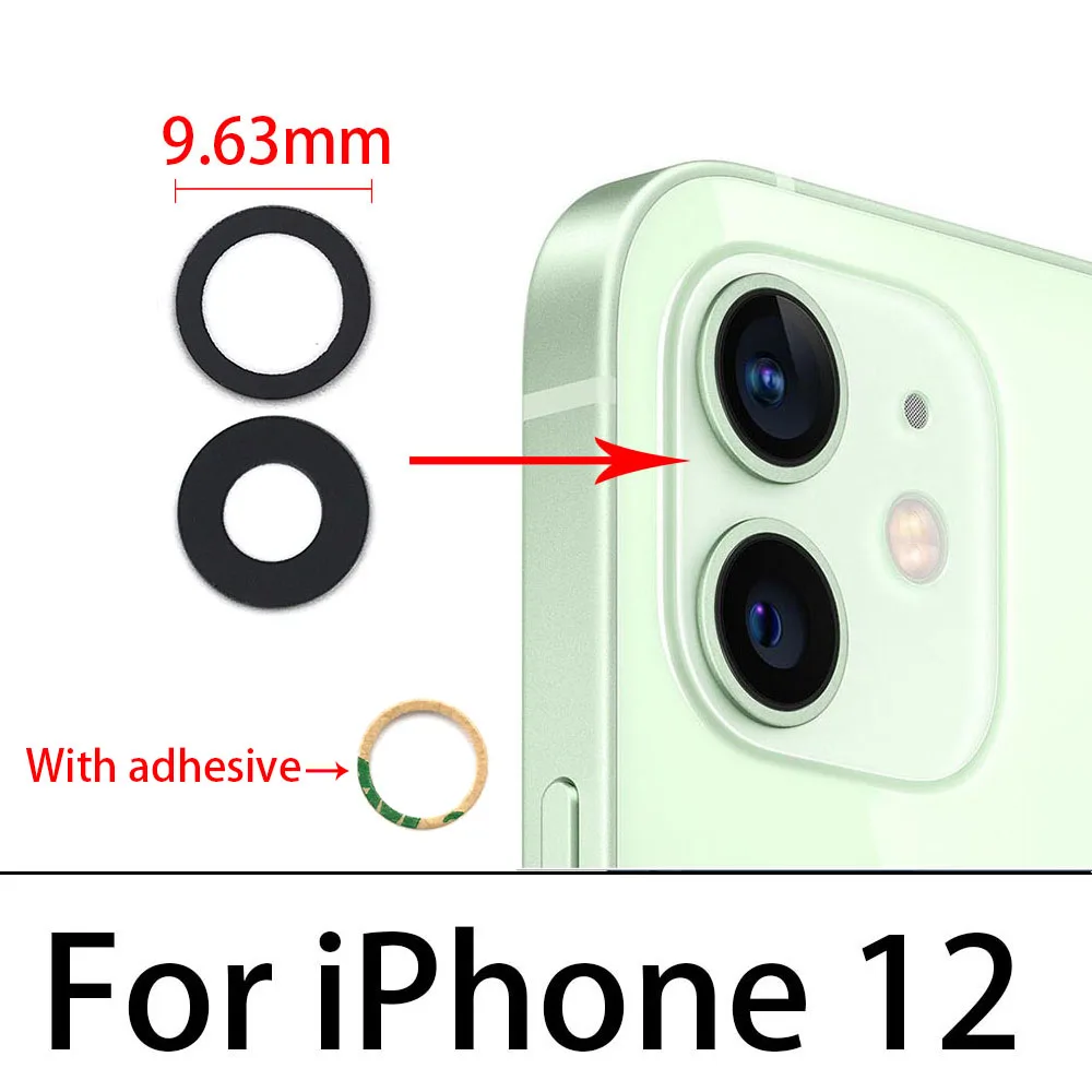 2 Kits Lentilles Caméra Arrière + Adhésif Pour IPhone 11 Pro Max Et Autres
