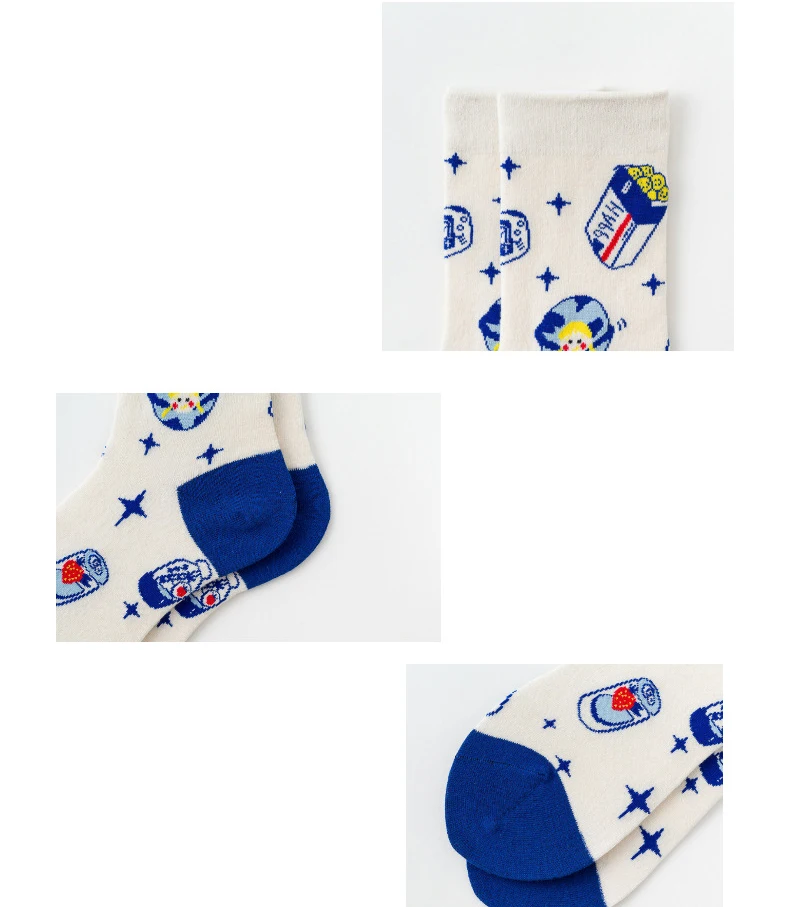 Теплые забавные носки с героями мультфильмов милые белые короткие зимние женские хлопковые женские носки креативные корейские носки
