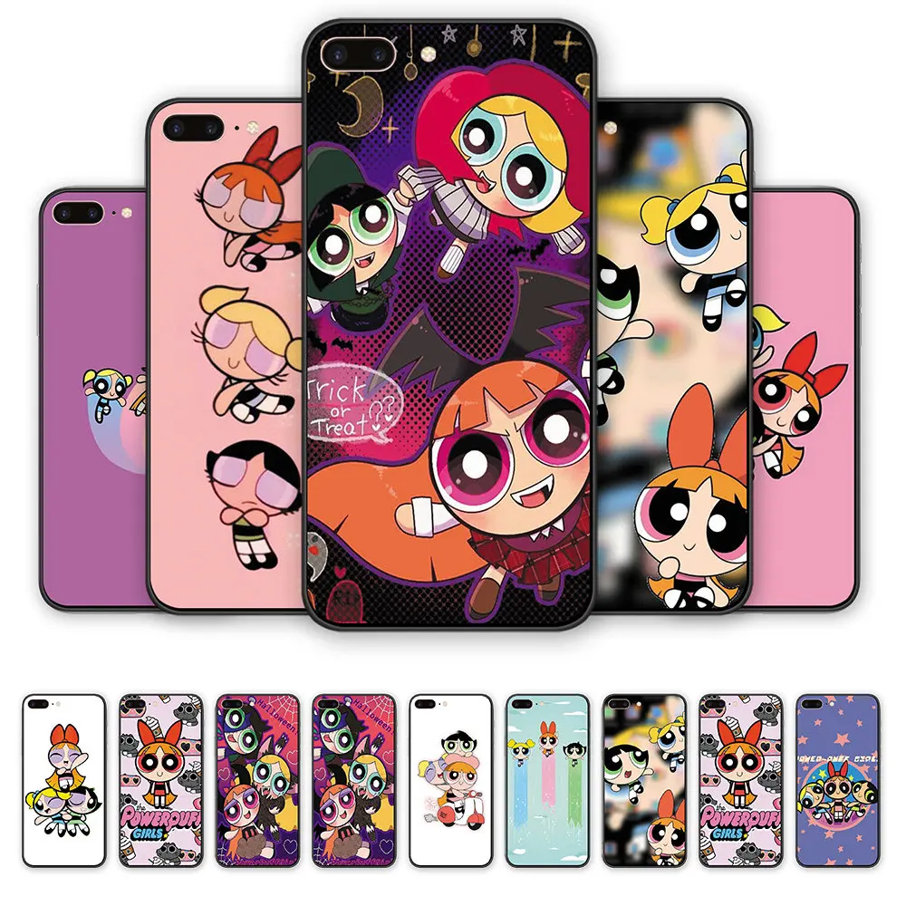 

Cute Cartoon Power Puff Girl silicone TPU soft back cover phone case For iphone 5 5S SE 6 6S 7 8 Plus X XS XR XSMAX 11 Pro Max