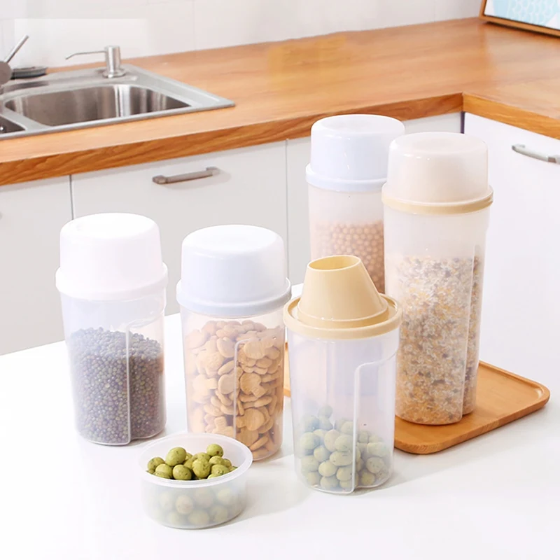 PP Plastic Storage Box Grains Cereal Containers Large-capacity Transparent Bottle Household Food Sealed For Kitchen | Дом и сад