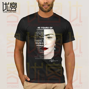 

40 years of MADONNA Men Christmas T-shirt Men's women's Summer 100% Cotton Team Tees Male Newest Top Popular Normal Tee Shirts