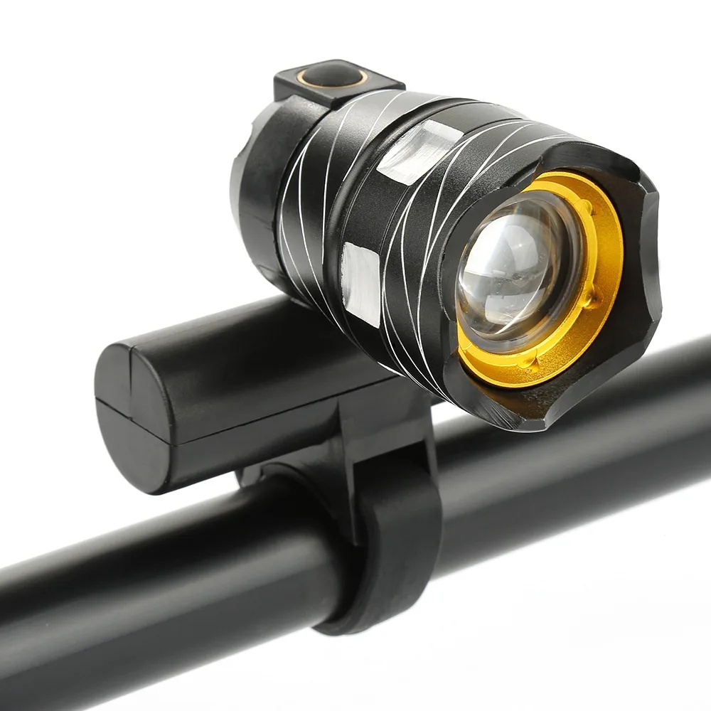 

3 modes T6 LED USB Line Rear Light Adjustable Bicycle Light 1800mAh Rechargeable Battery Zoomable Front Bike Headlight Lamp