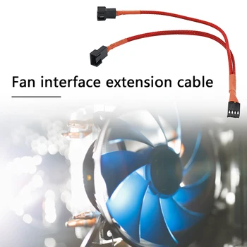 

CPU PC Case Fan 4 Pin Extension Y Splitter Cable 4 Pin to 3/4 Pin Motherboard CPU Fan PC Case Fan Extension Adapter Cable