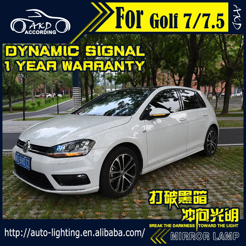 Автомобильный Стайлинг Поворотная сигнальная лампа для VW Golf 7 Golf 7,5 светодиодный задний индикатор для зеркала динамическая ходовая лампа светодиодная вспышка освещение положения