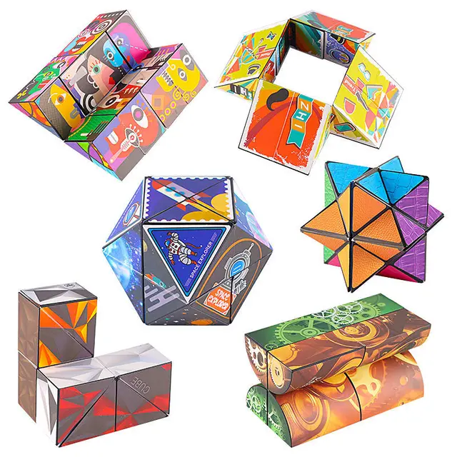 New Infinity Finger Flip Magic Cube Children Adult Decompression Fidget Toy Changeable Puzzle Relieve Stress Relief Cube Toys 1