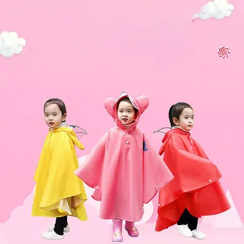 

Long Princess Lovely Cloak Raincoat Conjoined Raincoat Children EVA Hiking Poncho Student Outdoor Waterproof Coat