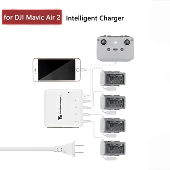 

6 in 1 Multi Charging Hub Mavic Air 2 Battery Charger Drone/Remote/Batteries/Smartphone Charger for DJI Mavic Air 2 Accessories