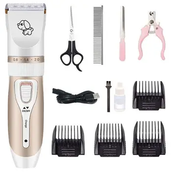 

Electric Pet Dog Clippers Low Noise Rechargeable Professional Cat Dog Hair Trimmer kit Pet Shaver Cut Machine Set Grooming Tool