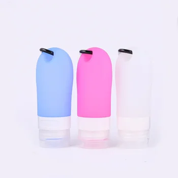 

1 Set of 7pcs Travel Supplies Silicone Travel Bottles Refillable Squeezable Bottles PVC Bag Keychains (3PCS Bottles 1PC Bag 3PCS