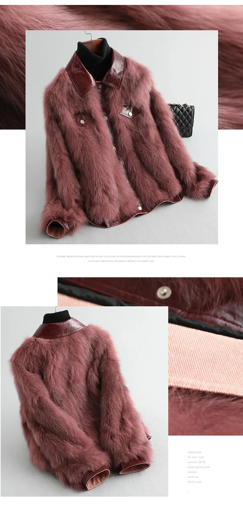 Cheap Pudi women winter real fox fur coat jacket lady warm natural fur coats jackets with genuine leather A59886 1