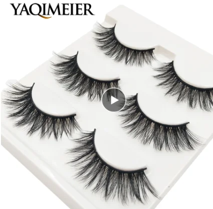 

100 packs false eyelashes wholesale bulk 3 pairs / pack 3d eyelashes make up natural Lashes