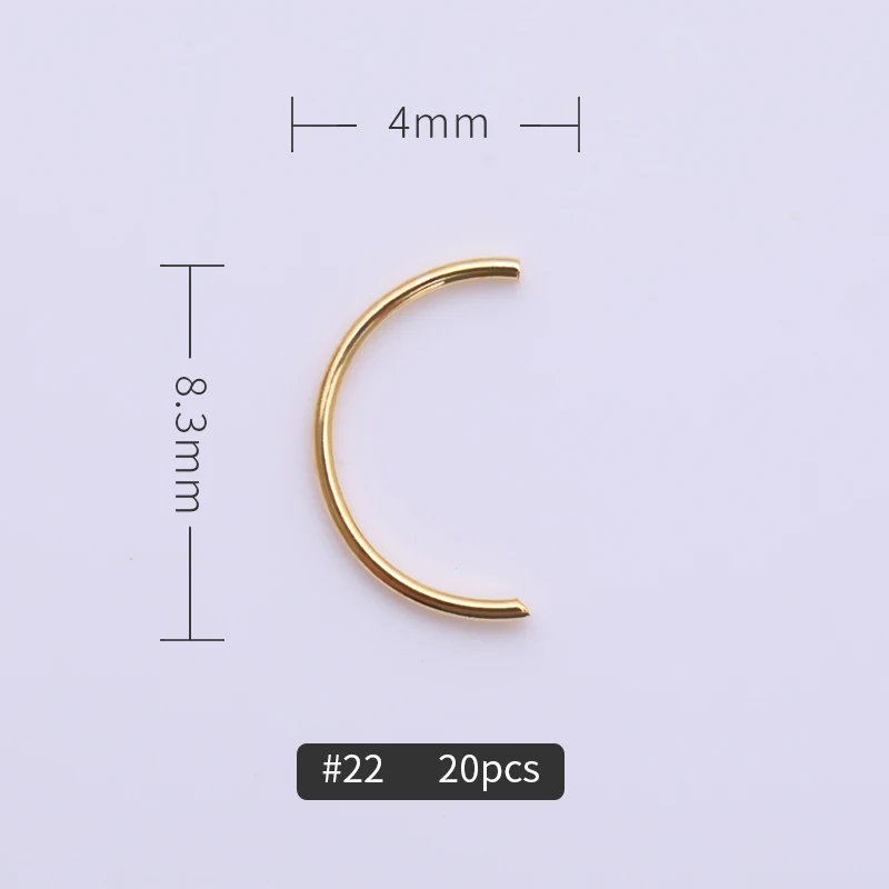 22 3D металлические заклепки для ногтей серебряные золотые гвозди плоские нижние бусины мульти размер смешанный принт DIY украшения для дизайна ногтей инструменты - Цвет: 22