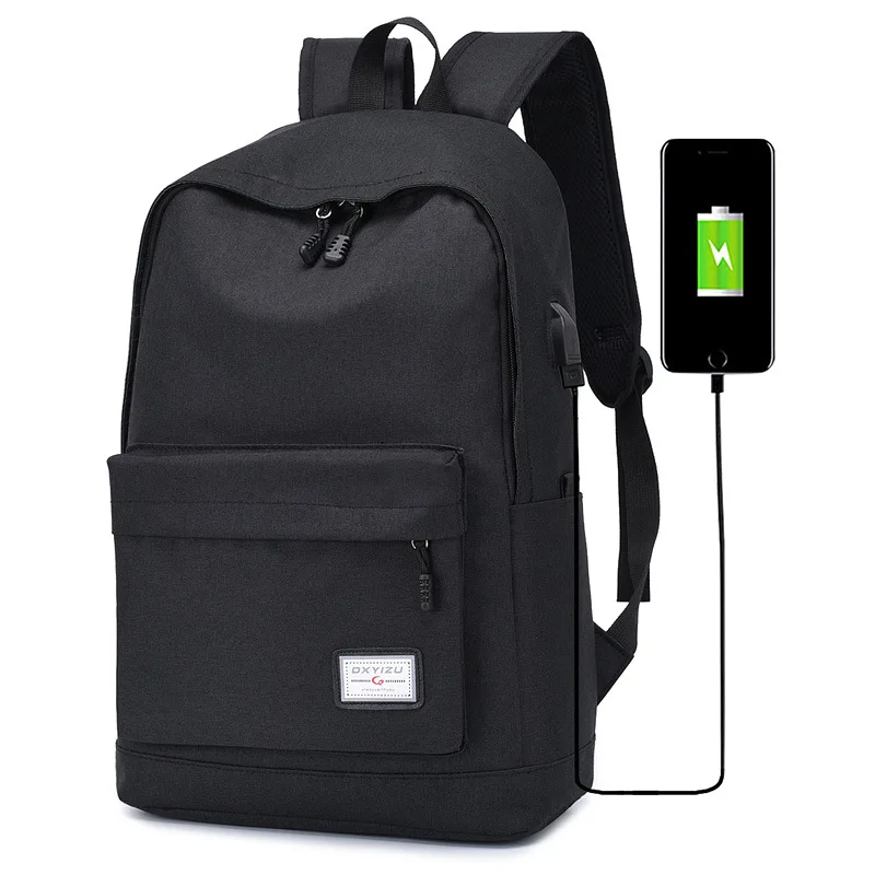 

2020 Men Shoulder School Bag USB Rechargeable Outdoor Travel Computer Backpack Oxford Cloth Large Capacity Business Shoulder Bag