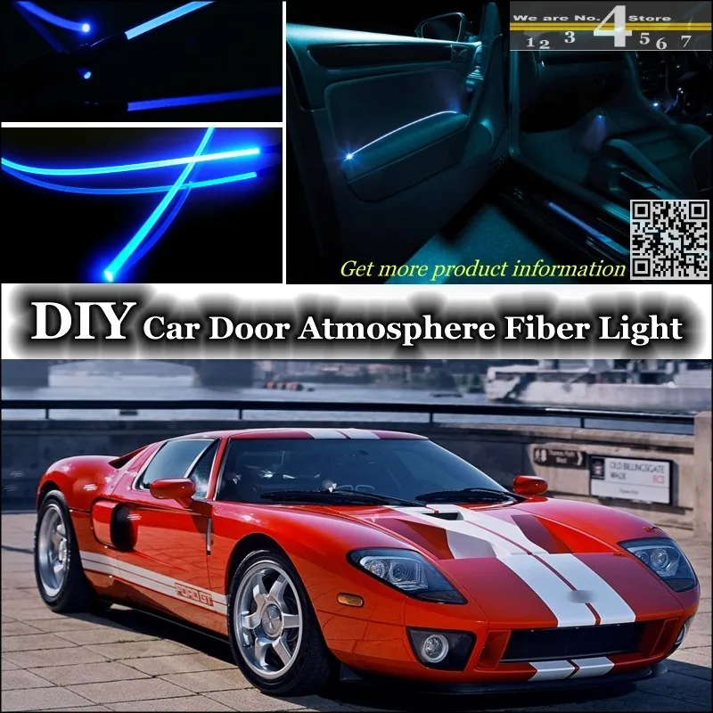 Для Ford GT внутренний окружающий свет настройки атмосферное волоконно-оптическое освещение внутри двери панели освещения(не EL свет) ремонт