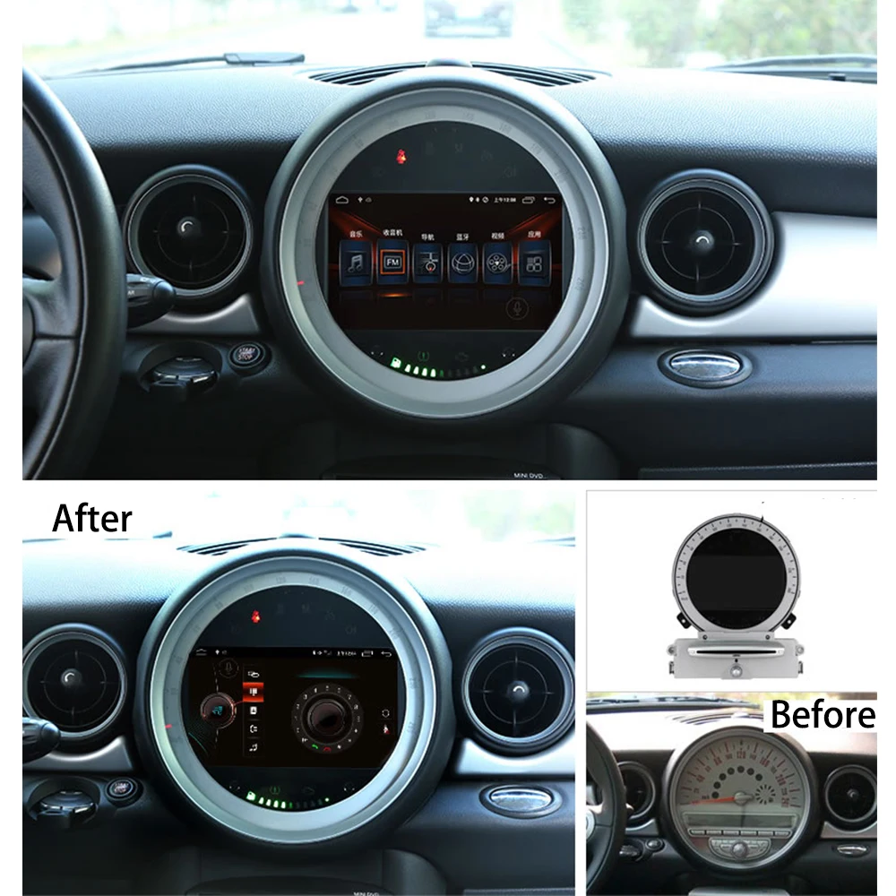 Radio con GPS para reproductor Multimedia estéreo con Android 10, pantalla para Hatch Cooper One, Hardtop Cabrio R50, R52, R53, R56, R57 - AliExpress