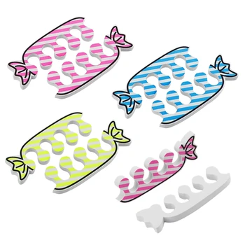 

Toe Separators, Toe Straightener Colorful Candy Shaped Toe Stretchers Apply Nail Polish During Pedicure