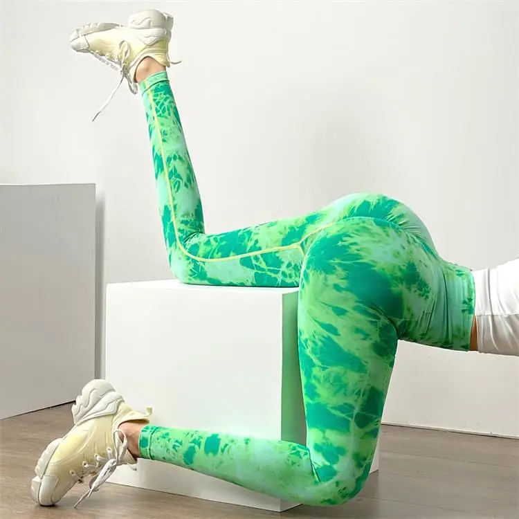 CHRLEISURE Seamless Printing Leggings Women Tie Dye Leggings for Fitness Women Pants Stretch High Waist Legging Sports Leggins leather leggings