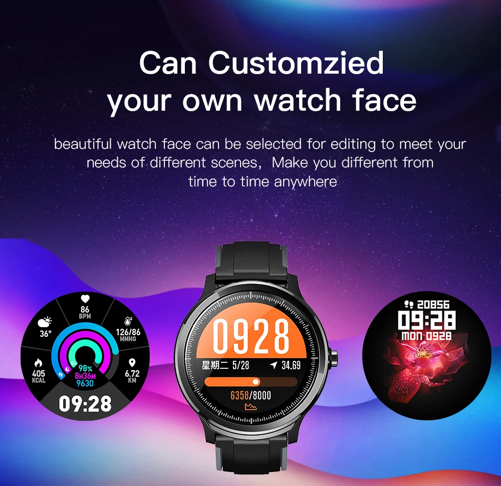 Умные часы SYSOTORYU, пульсометр, монитор артериального давления, умные часы для мужчин и женщин, сообщение, пуш-ап, для huawei, Xiaomi, Android, IOS, телефон