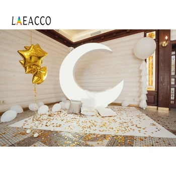 

Laeacco Moon Star Balloons Baby Shower Photography Backgrounds Birthday Party Photographic Backdrops Vinyl For Photo Studio