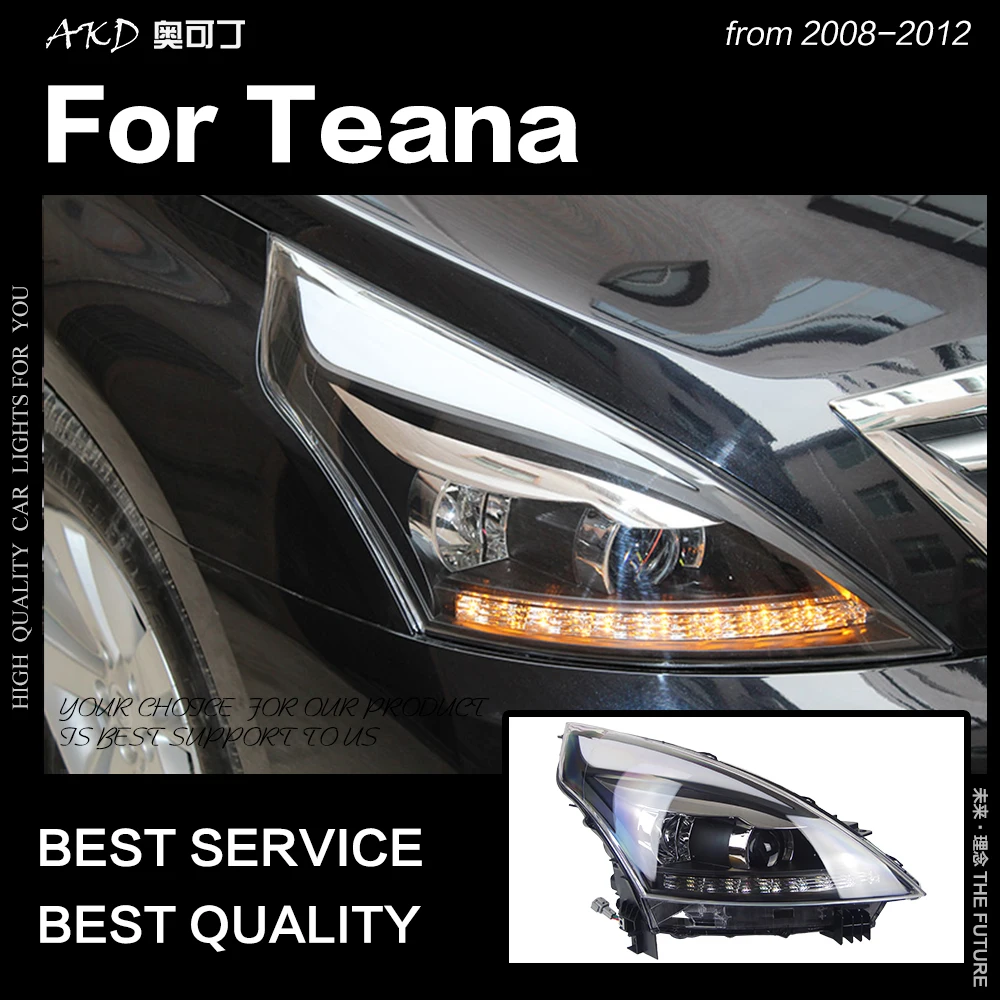 AKD автомобильный Стайлинг фары для Nissan Teana 2008 2012 Altima светодиодный DRL Hid вариант