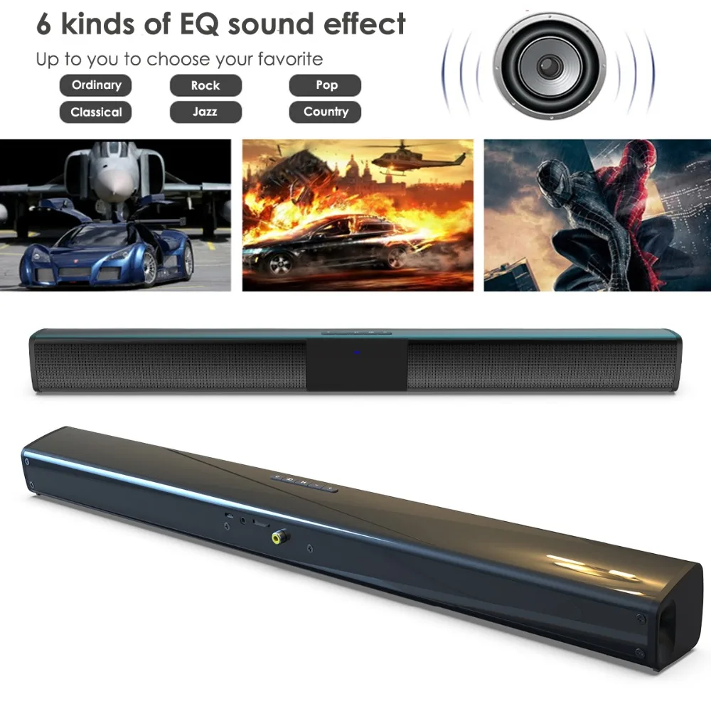 20W Column Wireless Bluetooth-compatible Speaker TV Soundbar Music Stereo Home Theater Sound Bar Support Coaxial 3.5mm TF For PC