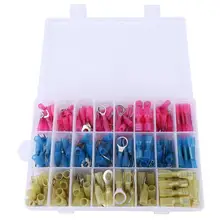 250 шт. термоусадочный Электрический провод Соединительный разъем комплект провода термоусадочный соединители для AC/DC тепловой клемма с термоусадочной изоляцией