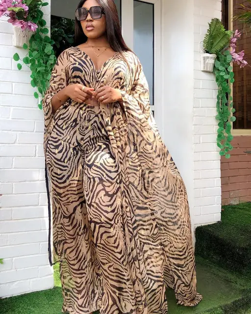 Vwaire African Matching Chiffon 2 Piece - Image 6