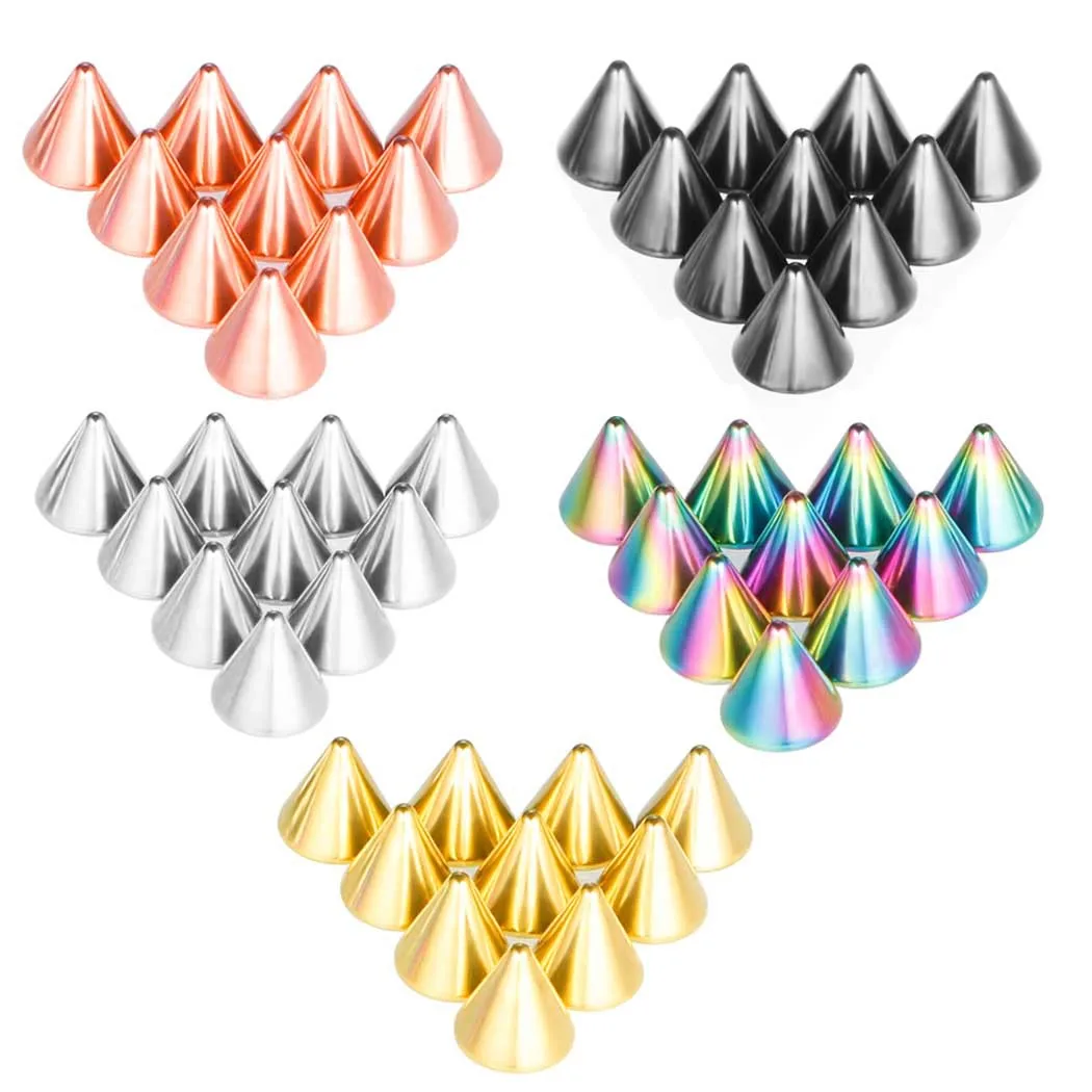 10PCS Stainless Steel Screw Replacement Piercing Ball Lot 1l4G Labret Eyebrow Piercing Ball Bulk DIY Piercing Jewelry Making Set
