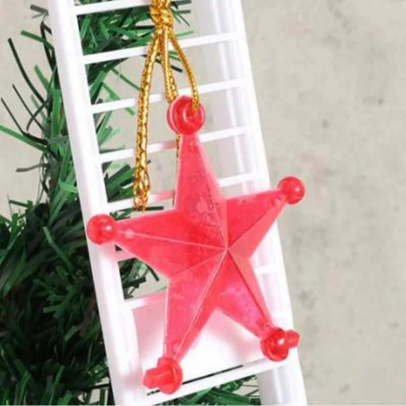 Санта-Клаус, рождественское подвесное украшение, электрическая подъемная подвесная лестница, украшение для рождественской елки с музыкой