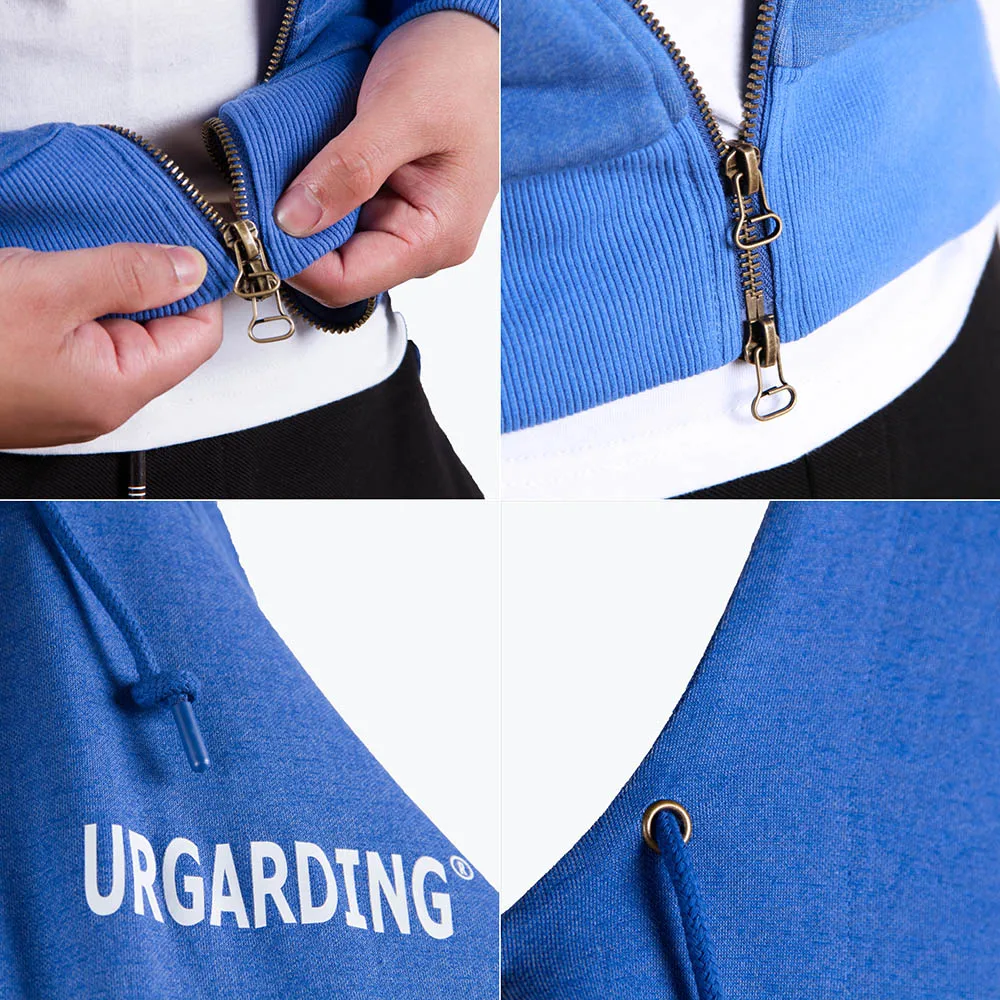 UrGarding EMF shielding double layers zipper-up hoodie with U-SILVER radiation-shielding fabric