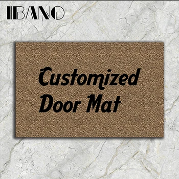 

IBANO Door Mat Rubber Printed Customized Bathroom Kitchen Carpets Doormats for Living Room Anti-Slip Tapete 40-60/45-70cm