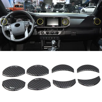 

Fit for Toyota Tundra XK50 2014 2015-2019 Car Accessories ABS Carbon Front Air Condition Vent Outlet Cover Trim 8pcs