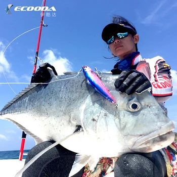 

ECOODA Tuna Popping Deep Sea Fishing Rod pe3-5 2.5m Drag Power 25kg 2 section All Fuji Parts High Carbon Jigging Rod Boat Rod