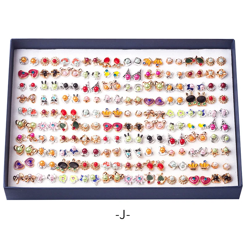 Милые серьги для женщин, 100 пар в упаковке, серьги-гвоздики, мягкие серьги-капли из керамики с кристаллами, рождественские серьги, набор
