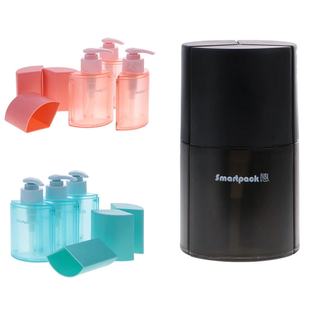 Durable Refillable Travel Bottles Makeup Case Container Cylinder 3 In 1 | Красота и здоровье