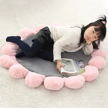 1,1 м 3D цветок круглой формы ковер для гостиной стрейч ковры коврик для ребенка комната Ползания коврик складной Детский ковер