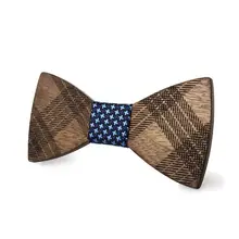 Деревянные бабочки-галстуки для мужчин свадебные костюмы деревянный галстук-бабочка мужской деловой ГАЛСТУК-шарф для вечеринки