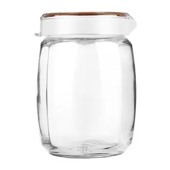 

1pc 1500ML Glass Storage Tank Airtight Storage Jar Sealed Tea Canister Storage Jar Kitchen Storage Jar Bottle