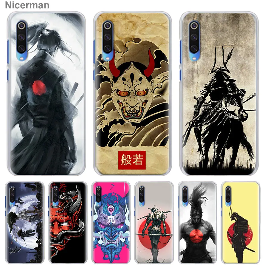 

Fantasy Samurai Hannya Mask Phone Cases for Xiaomi Mi A1 A2 A3 Lite CC9 cc9e 9T 5X 6X Mi 8 Lite Play F1 Hard Cover Capa