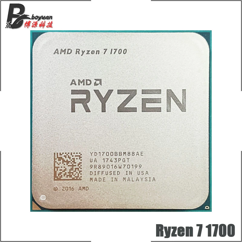 amd cpu AMD Ryzen 7 1700 R7 1700 3.0 GHz Eight-Core Sixteen-Thread CPU Processor YD1700BBM88AE Socket AM4 best cpu