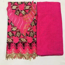 Новейший стиль швейцарская хлопковая сухая кружевная ткань Гана восковая печать ткань воск Анкара ткань настоящий воск принт материал одежды 4 ярдов