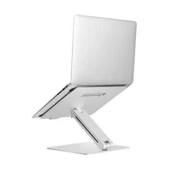 

Folding Portable Laptop Stand Viewing Angle/Height Adjustable Quality Aluminum Alloy Bracket Single Pole Elevated Desktop Stand
