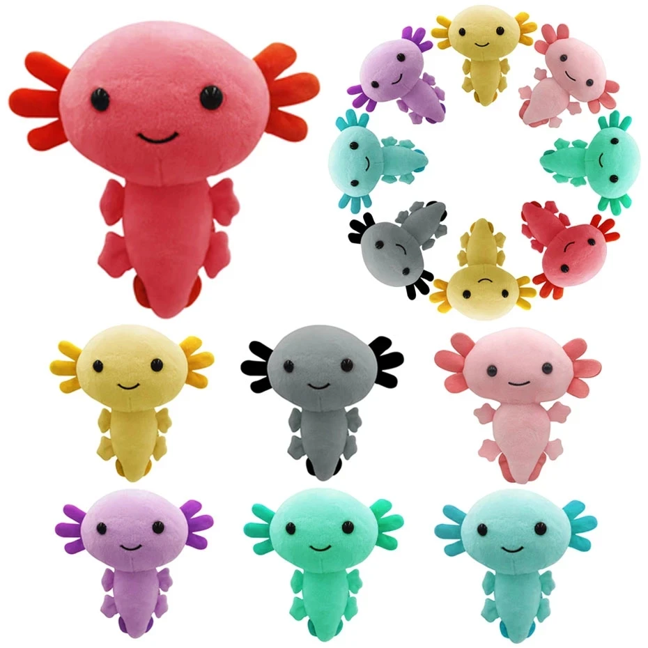 20cm Kawaii Axolotl Squid Game Plush Toy Cartoon Cute Animal Stuffed Plushie Doll For Kids Birthday Christmas Gifts