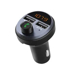 Reproductor de MP3 para coche, dispositivo compatible con bluetooth, manos libres, tarjeta de enchufe para coche, carga para coche