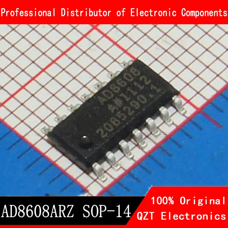 5pcs AD8608ARZ SOP-14 AD8608 SOP14 AD8608A AD8608AR Operational Amplifier 5pcs new op177g op177gs op177gsz op177 operational amplifier sop 8 integrated circuit